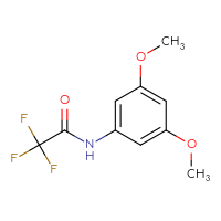 Chemical structure of N-(3,5-dimethoxyphenyl)-2,2,2-trifluoroacetamide - CSSB00000183353