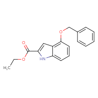 Chemical structure of ethyl 4-(benzyloxy)-1H-indole-2-carboxylate - CSSB00000035627
