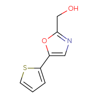 Chemical structure of [5-(thiophen-2-yl)-1,3-oxazol-2-yl]methanol - CSSB00009847688