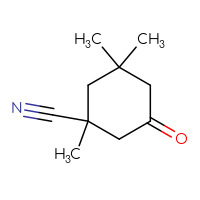 Chemical structure of 1,3,3-trimethyl-5-oxocyclohexane-1-carbonitrile - CSSB00000078772