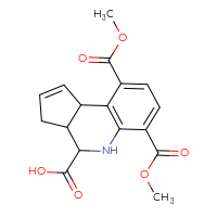 Chemical structure of 6,9-bis(methoxycarbonyl)-3H,3aH,4H,5H,9bH-cyclopenta[c]quinoline-4-carboxylic acid - CSSB02125578777