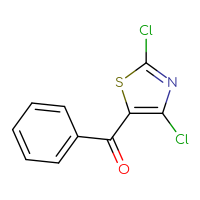 Chemical structure of 5-benzoyl-2,4-dichloro-1,3-thiazole - CSSB00120863068