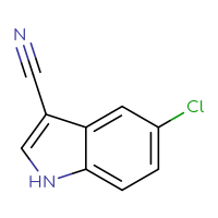 Chemical structure of 5-chloro-1H-indole-3-carbonitrile - CSSB00011998405