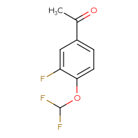 Chemical structure of 1-[4-(difluoromethoxy)-3-fluorophenyl]ethan-1-one - CSSB00012354141