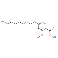 Chemical structure of methyl 2-methoxy-4-(octylamino)benzoate - CSSB15230964000