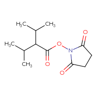 Chemical structure of 2,5-dioxopyrrolidin-1-yl 3-methyl-2-(propan-2-yl)butanoate - CSSB00129248553