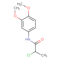 Chemical structure of 2-chloro-N-(3,4-dimethoxyphenyl)propanamide - CSSB00000230302