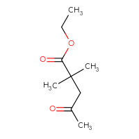 Chemical structure of ethyl 2,2-dimethyl-4-oxopentanoate - CSSB00009854492