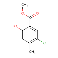Chemical structure of methyl 5-chloro-2-hydroxy-4-methylbenzoate - CSSB00010164355