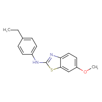 Chemical structure of N-(4-ethylphenyl)-6-methoxy-1,3-benzothiazol-2-amine - CSSB00020652107
