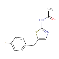 Chemical structure of N-{5-[(4-fluorophenyl)methyl]-1,3-thiazol-2-yl}acetamide - CSSB00103361638