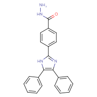 Chemical structure of 4-(4,5-diphenyl-1H-imidazol-2-yl)benzohydrazide - CSSB00016998822