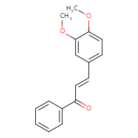 Chemical structure of (2E)-3-(3,4-dimethoxyphenyl)-1-phenylprop-2-en-1-one - CSSB00020609112