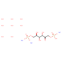 Chemical structure of trisodium octahydrate (2R,3R,4S)-6-(hydrogen phosphonatooxy)-2,3,4-trihydroxy-5-oxohexyl phosphate - CSSB00025713003