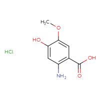 Chemical structure of 2-amino-4-hydroxy-5-methoxybenzoic acid hydrochloride - CSSB00025712676