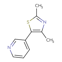 Chemical structure of 3-(2,4-dimethyl-1,3-thiazol-5-yl)pyridine - CSSB00009837864