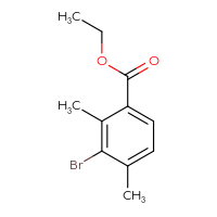 Chemical structure of ethyl 3-bromo-2,4-dimethylbenzoate - CSSB00016067318