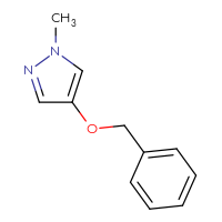 Chemical structure of 4-(benzyloxy)-1-methyl-1H-pyrazole - CSSB00013006964