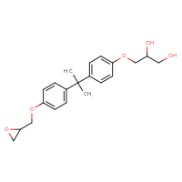 Chemical structure of 3-[4-(2-{4-[(oxiran-2-yl)methoxy]phenyl}propan-2-yl)phenoxy]propane-1,2-diol - CSSB00020677818