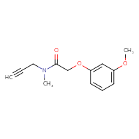 Chemical structure of 2-(3-methoxyphenoxy)-N-methyl-N-(prop-2-yn-1-yl)acetamide - CSSB01995425066