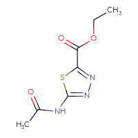 Chemical structure of ethyl 5-acetamido-1,3,4-thiadiazole-2-carboxylate - CSSB00010364464