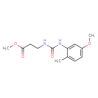 Chemical structure of methyl 3-{[(5-methoxy-2-methylphenyl)carbamoyl]amino}propanoate - CSSB01410049546