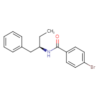 Chemical structure of 4-bromo-N-[(2R)-1-phenylbutan-2-yl]benzamide - CSSB01619823340