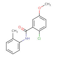 Chemical structure of 2-chloro-5-methoxy-N-(2-methylphenyl)benzamide - CSSB06428049542