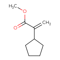 Chemical structure of methyl 2-cyclopentylprop-2-enoate - CSSB00043350403