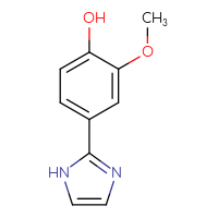 Chemical structure of 4-(1H-imidazol-2-yl)-2-methoxyphenol - CSSB02127962401