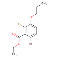 Chemical structure of ethyl 6-bromo-2-fluoro-3-propoxybenzoate - CSSB06835378524
