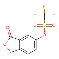 Chemical structure of 3-oxo-1,3-dihydro-2-benzofuran-5-yl trifluoromethanesulfonate - CSSB03551903760