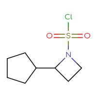 Chemical structure of 2-cyclopentylazetidine-1-sulfonyl chloride - CSSB00117413885