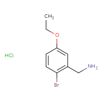 Chemical structure of 1-(2-bromo-5-ethoxyphenyl)methanamine hydrochloride - CSSB20504682634