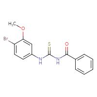 Chemical structure of 1-benzoyl-3-(4-bromo-3-methoxyphenyl)thiourea - CSSB20621662431