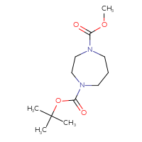 Chemical structure of 1-tert-butyl 4-methyl 1,4-diazepane-1,4-dicarboxylate - CSSB00103795747