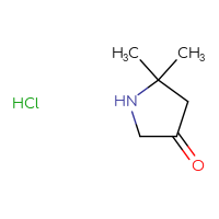 Chemical structure of 5,5-dimethylpyrrolidin-3-one hydrochloride - CSSB00000694476