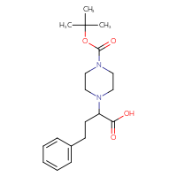 Chemical structure of 2-{4-[(tert-butoxy)carbonyl]piperazin-1-yl}-4-phenylbutanoic acid - CSSB00020610325