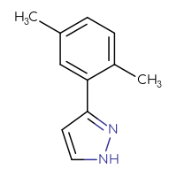 Chemical structure of 3-(2,5-dimethylphenyl)-1H-pyrazole - CSSB00011471445