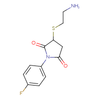 Chemical structure of 3-[(2-aminoethyl)sulfanyl]-1-(4-fluorophenyl)pyrrolidine-2,5-dione - CSSB00015184217