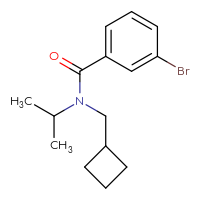 Chemical structure of 3-bromo-N-(cyclobutylmethyl)-N-(propan-2-yl)benzamide - CSSB00065796430