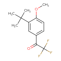 Chemical structure of 1-(3-tert-butyl-4-methoxyphenyl)-2,2,2-trifluoroethan-1-one - CSSB02169530756