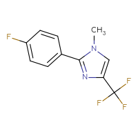 Chemical structure of 2-(4-fluorophenyl)-1-methyl-4-(trifluoromethyl)-1H-imidazole - CSSB14823719094