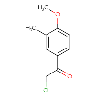 Chemical structure of 2-chloro-1-(4-methoxy-3-methylphenyl)ethan-1-one - CSSB00011294281