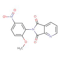 Chemical structure of 6-(2-methoxy-5-nitrophenyl)-5H,6H,7H-pyrrolo[3,4-b]pyridine-5,7-dione - CSSB00121645283