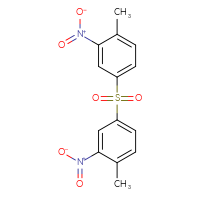 Chemical structure of 1-methyl-4-(4-methyl-3-nitrobenzenesulfonyl)-2-nitrobenzene - CSSB00160250339