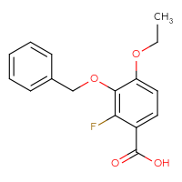 Chemical structure of 3-(benzyloxy)-4-ethoxy-2-fluorobenzoic acid - CSSB14925990395