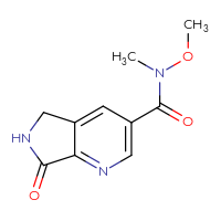 Chemical structure of N-methoxy-N-methyl-7-oxo-5H,6H,7H-pyrrolo[3,4-b]pyridine-3-carboxamide - CSSB15027631193