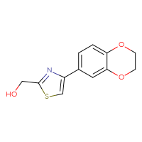 Chemical structure of [4-(2,3-dihydro-1,4-benzodioxin-6-yl)-1,3-thiazol-2-yl]methanol - CSSB00001024112