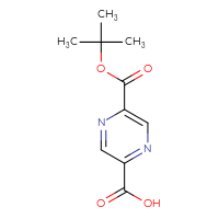 Chemical structure of 5-[(tert-butoxy)carbonyl]pyrazine-2-carboxylic acid - CSSB00000728585